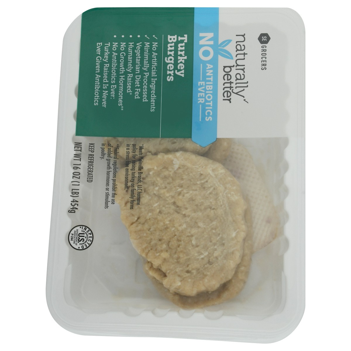 slide 8 of 14, Naturally Better Ground Tky Burger, 16 oz