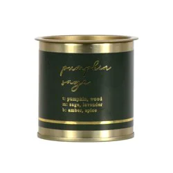 Holiday Home Pumpkin Sage Tin Candle