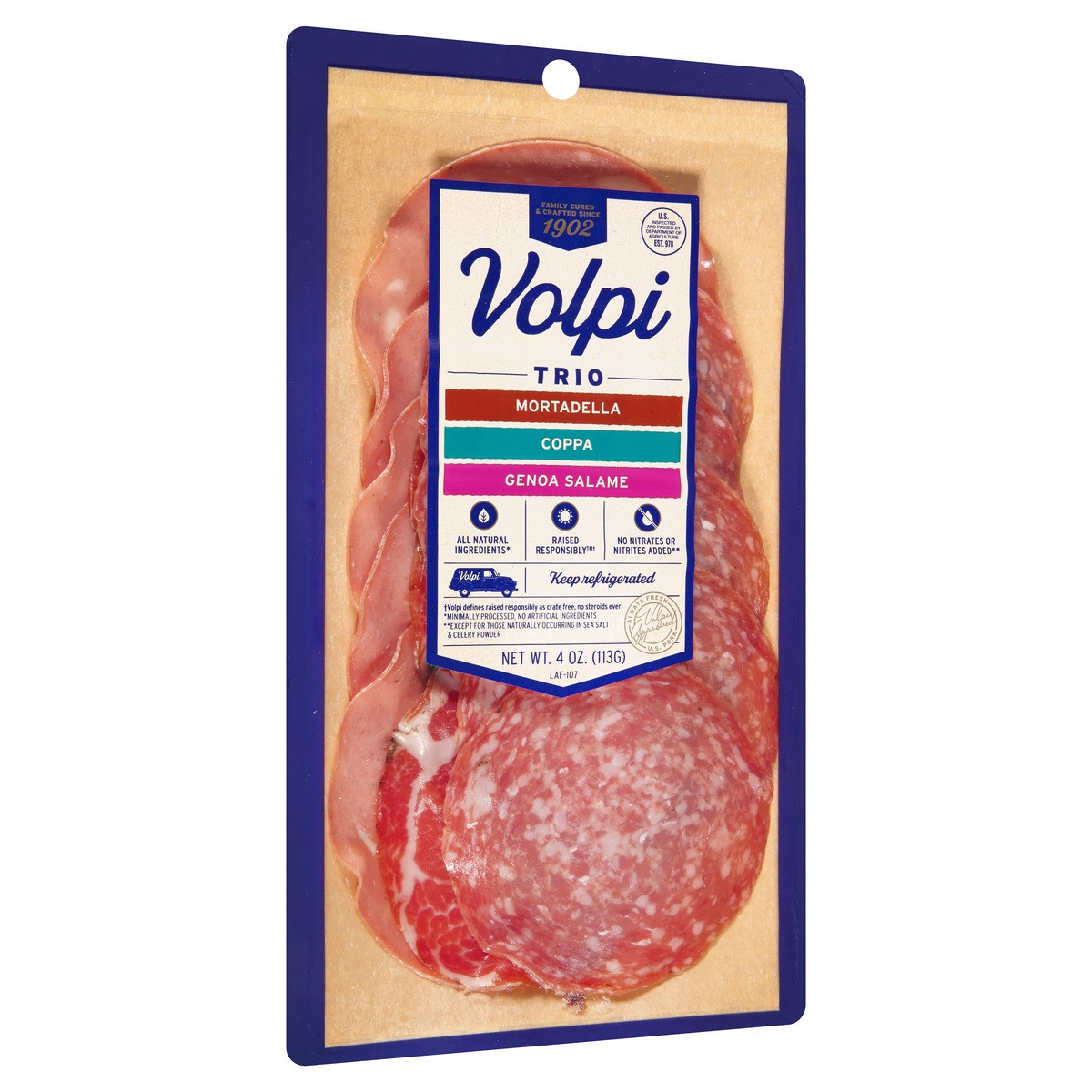 slide 9 of 9, Volpi Trio: Mortadella, Coppa, Genoa | Sandwich Essentials 4oz, 4 oz