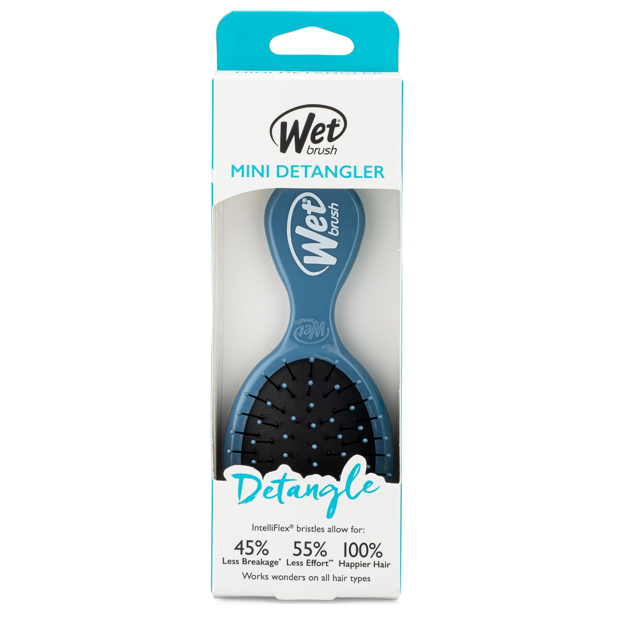 slide 1 of 13, Wet Brush Trend Color Mini Detangler - Elemental Blue, 1 ct