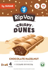 Rip Van Crispy Dunes Chocolate Hazelnut Wafer Snack 4 ct 1.12 oz