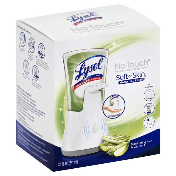 slide 1 of 1, Lysol No-Touch Automatic Hand Soap System Kit, 1 ct