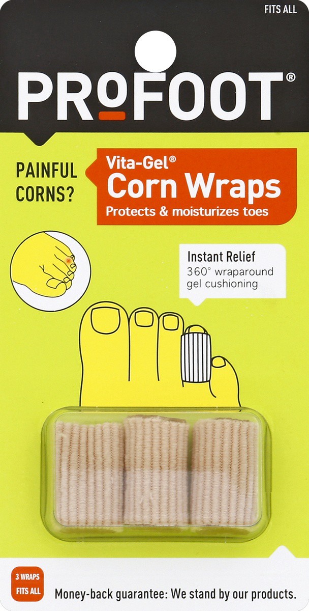 slide 4 of 5, ProFoot Corn Wraps 3 ea, 3 ct