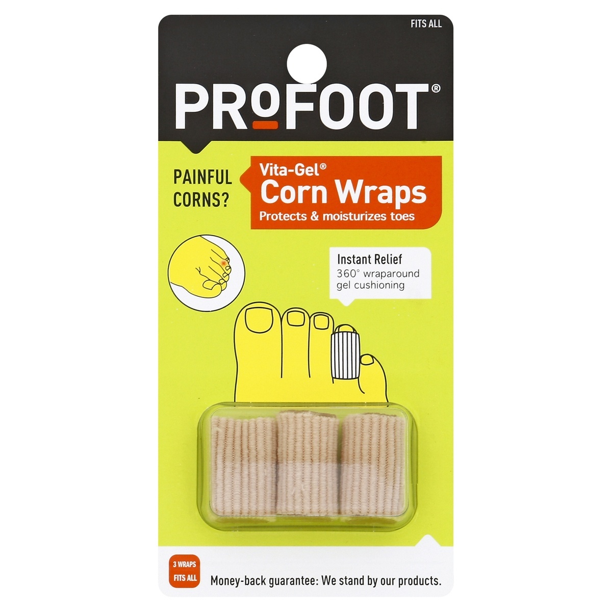 slide 1 of 5, ProFoot Corn Wraps 3 ea, 3 ct