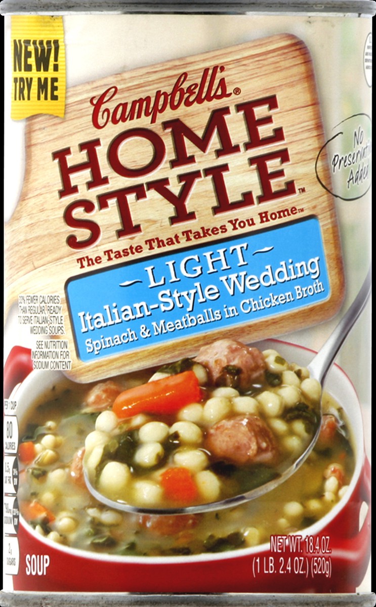 slide 2 of 2, Campbell's Homestyle Light Italian-Style Wedding Soup, 18.4 oz