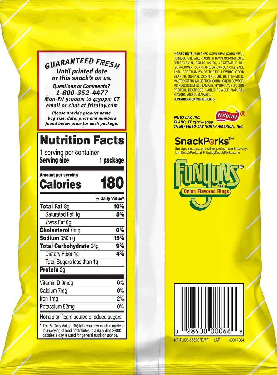 slide 2 of 6, Funyuns Onion Flavored Rings, 1.25 oz