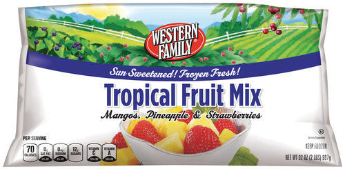 slide 1 of 1, Western Family Tropical Fruit Mix, 32 oz