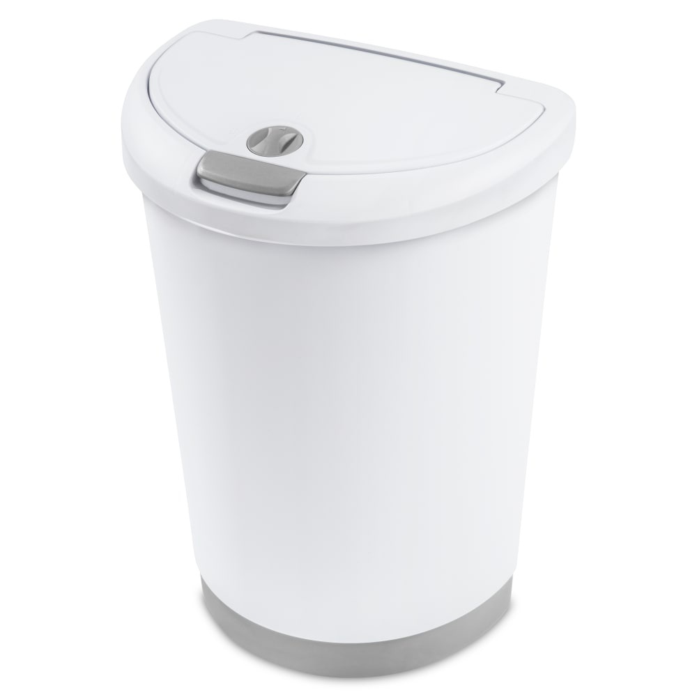 slide 1 of 1, Sterilite Locking Touchtop Wastebasket, 12.3 gal