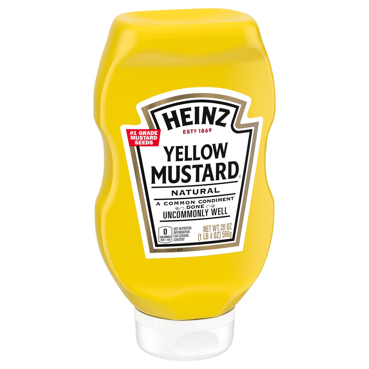 slide 2 of 9, Heinz Yellow Mustard, 20 oz Bottle, 
