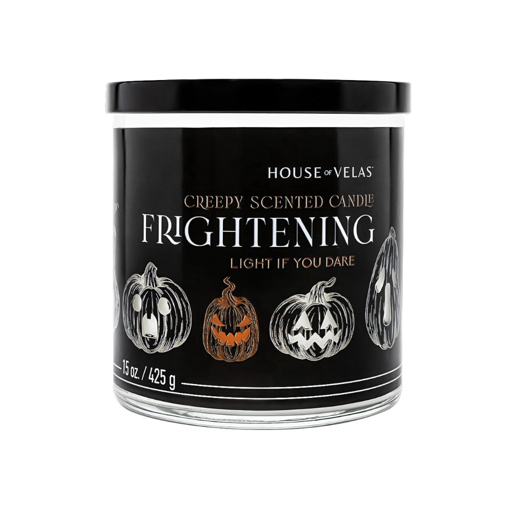 slide 2 of 2, House of Velas™ Halloween Jar Candle Frightening, 15 oz