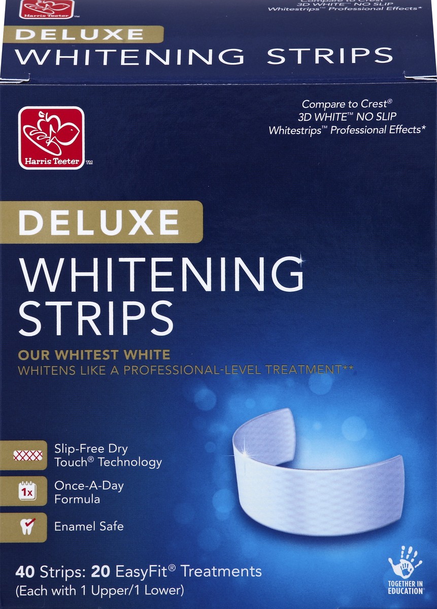 slide 4 of 4, Harris Teeter Deluxe Whitening Strips, 20 ct