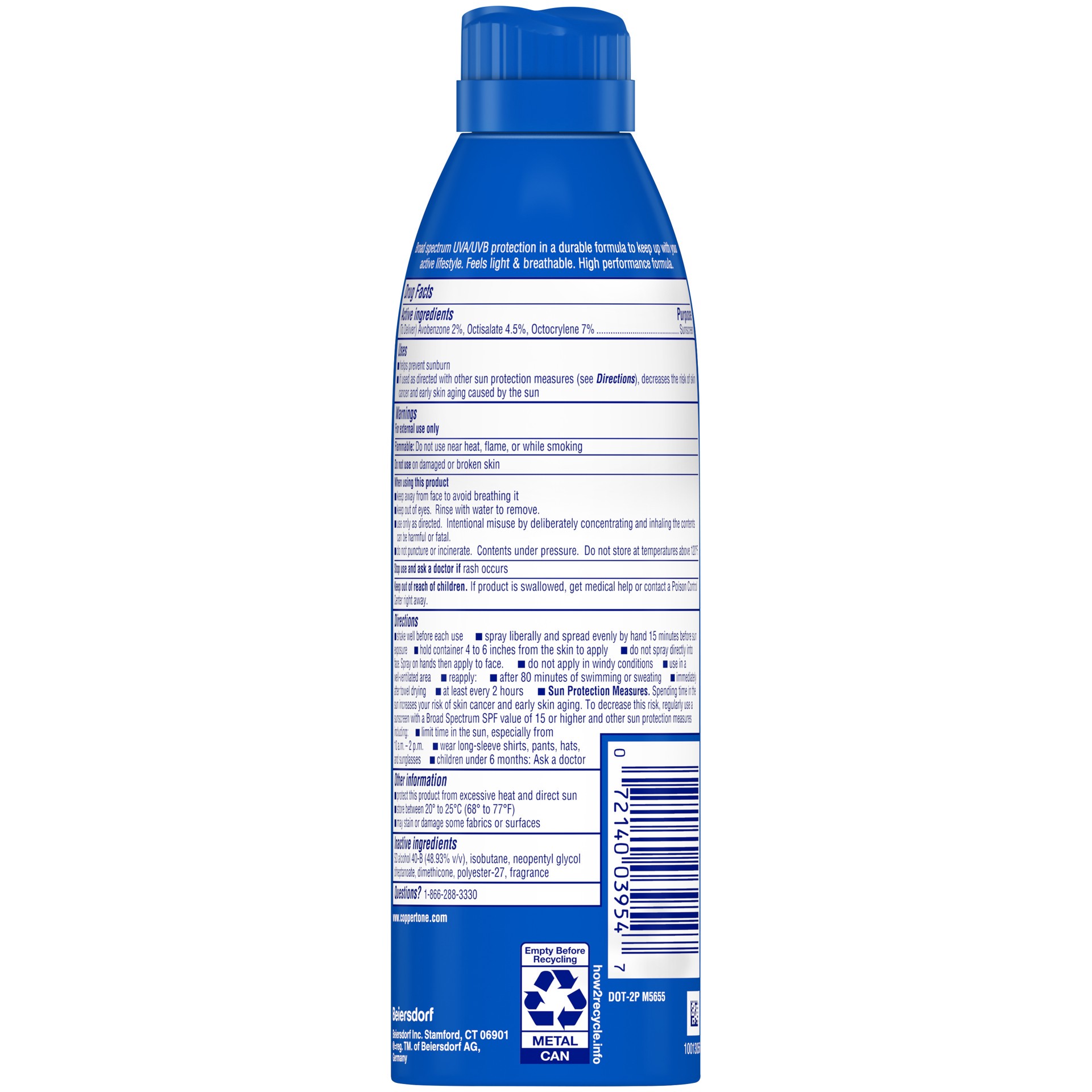 slide 5 of 10, Coppertone SPORT C SPRAY SPF15 5.5OZ (New UPC) AERO, 5.5 oz