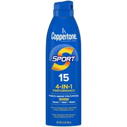 Coppertone Sport Clear Continuous Spray Sunscreen SPF 15, 5.5 oz