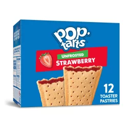 Kellogg's Pop-Tarts Toaster Pastries, Breakfast Foods, Unfrosted Strawberry