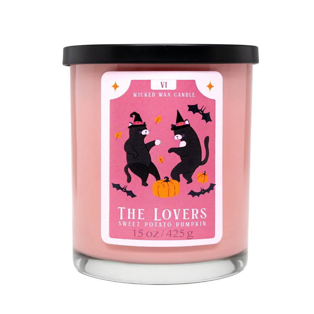slide 2 of 2, House of Velas Halloween Jar Candle The Lovers, 15 oz