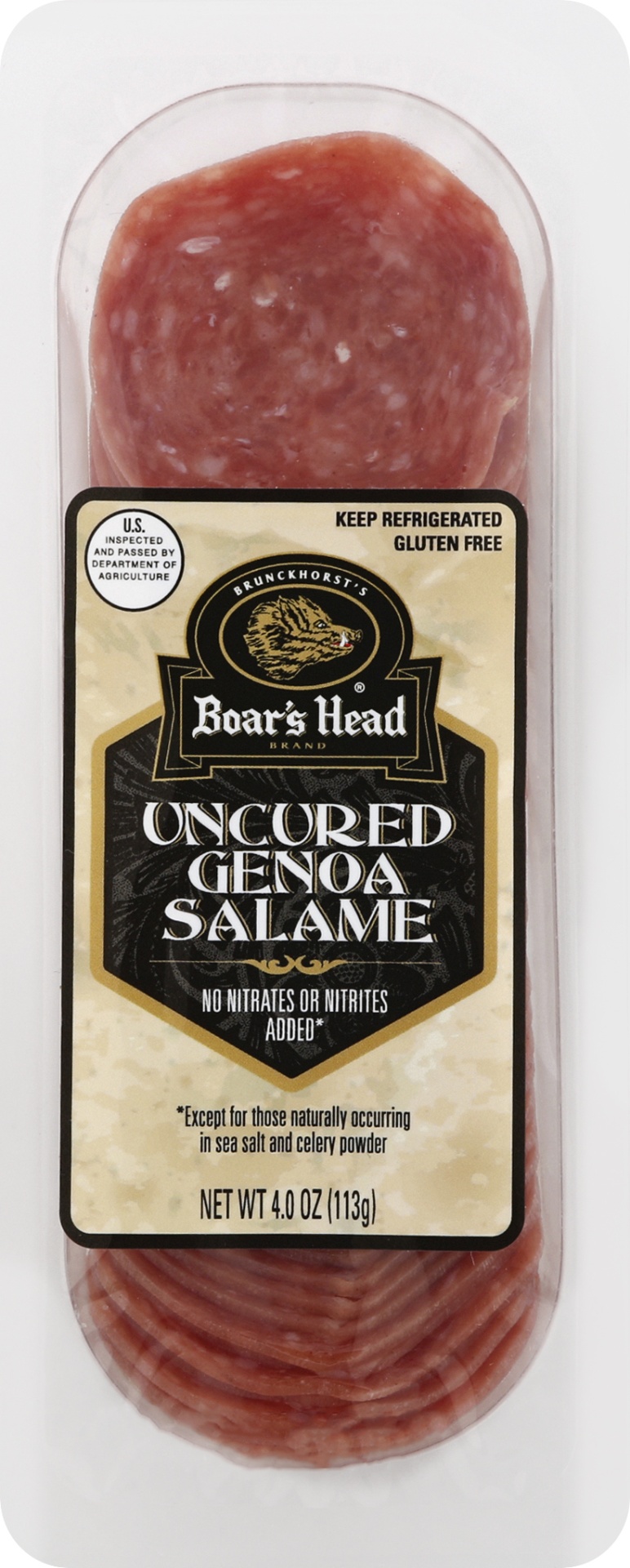 slide 1 of 1, Boar's Head Uncured Genoa Salame, 4 oz