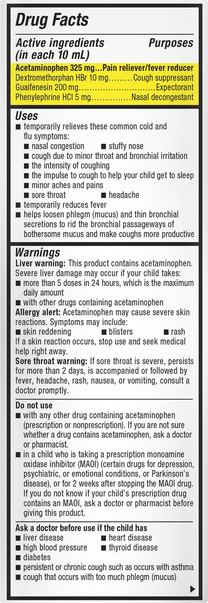 slide 9 of 11, Mucinex Children's Multi-Symptom Cough, Cold and Fever Liquid, Very Berry, 4 Ounce (Packaging May Vary), 4 oz