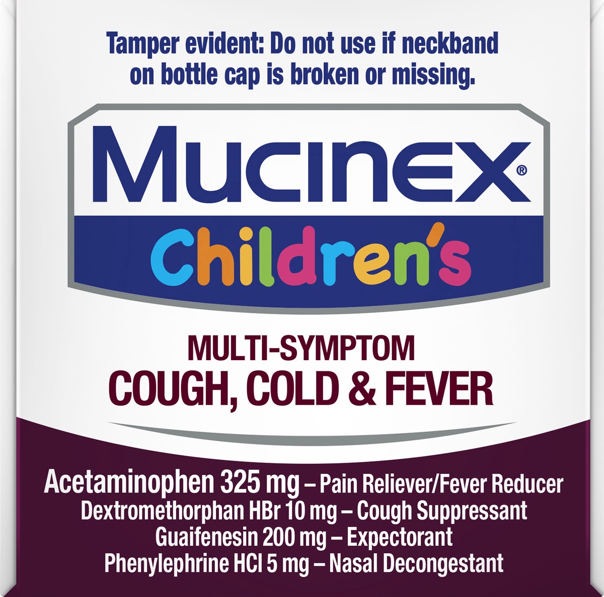 slide 11 of 11, Mucinex Children's Multi-Symptom Cough, Cold and Fever Liquid, Very Berry, 4 Ounce (Packaging May Vary), 4 oz