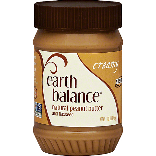 slide 2 of 2, Earth Balance Creamy Natural Peanut Butter, 16 oz