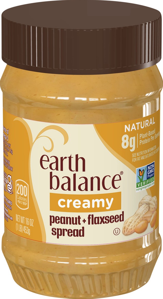 slide 2 of 2, Earth Balance Creamy Peanut Butter, 16 oz, 16 oz