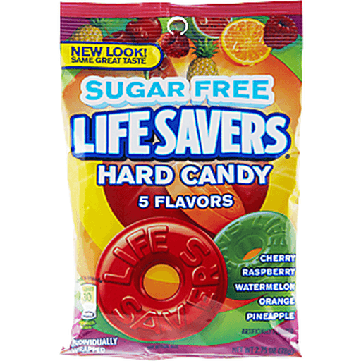 slide 4 of 9, LIFE SAVERS 5 Flavors Sugarfree Hard Candy Bag, 2.75 oz