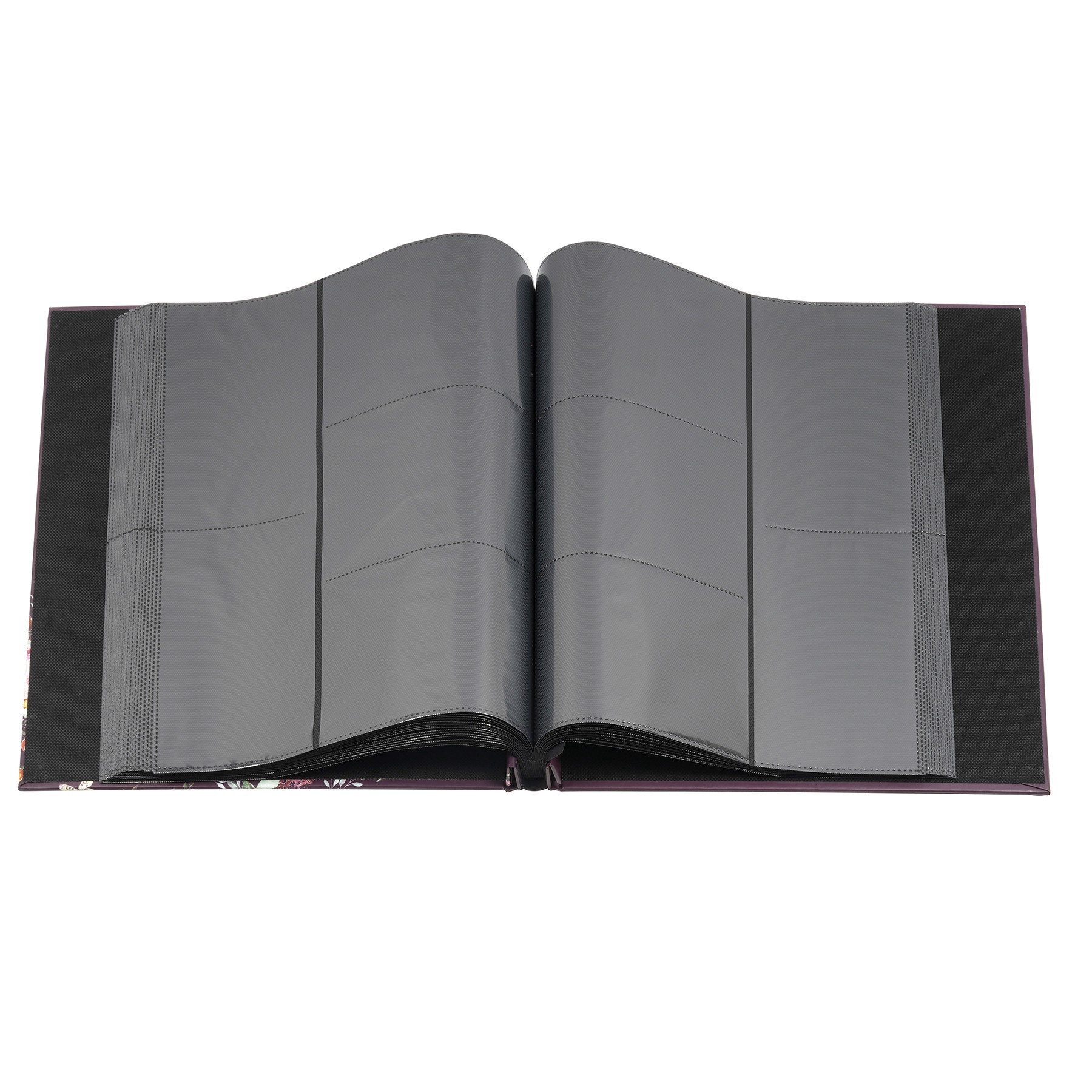 slide 3 of 3, Purple Floral Photo Album By Recollections, 12.4 in x 13.5 in