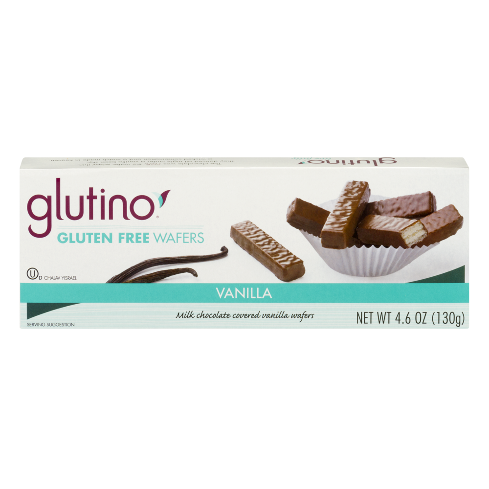 slide 1 of 5, Glutino Gluten Free Milk Chocolate Covered Vanilla Wafers, 4.6 oz