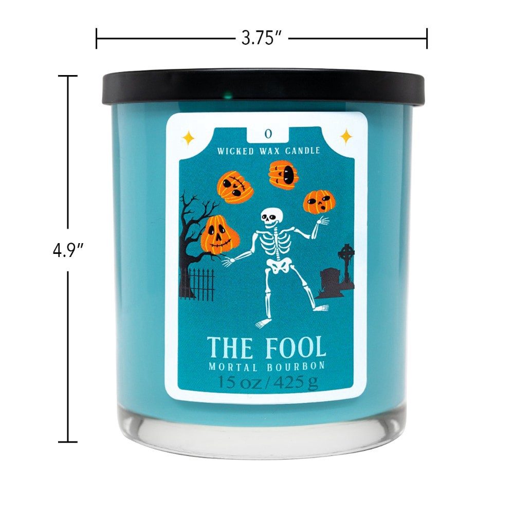slide 2 of 3, House of Velas Halloween Jar Candle The Fool, 15 oz
