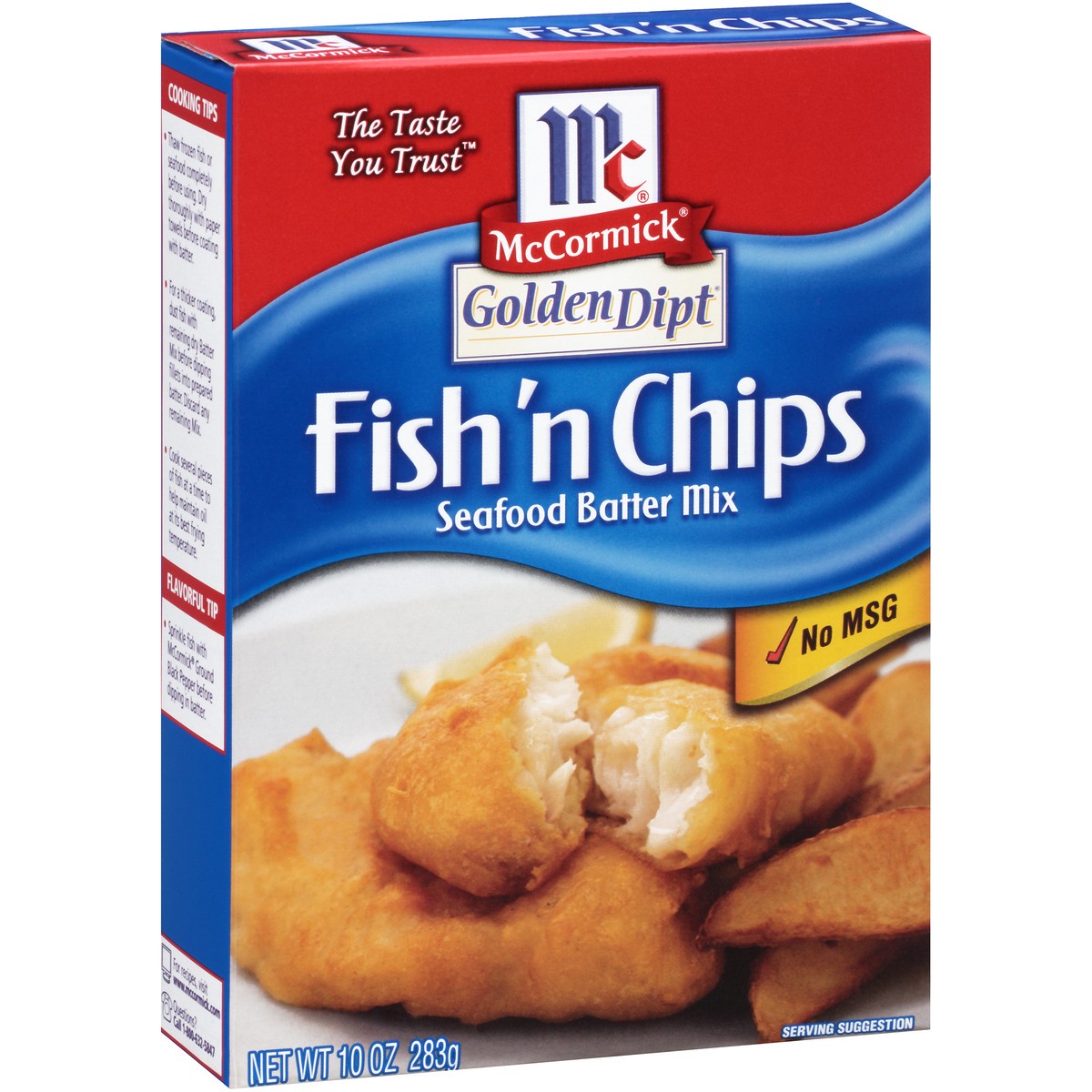 slide 8 of 13, McCormick Golden Dipt Fry Mix - Fish n Chips, 10 oz