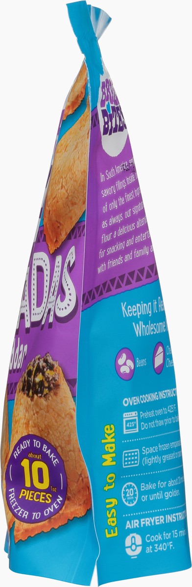 slide 3 of 12, Brazi Bites Black Bean & Cheddar Empanadas 10 oz, 10 oz