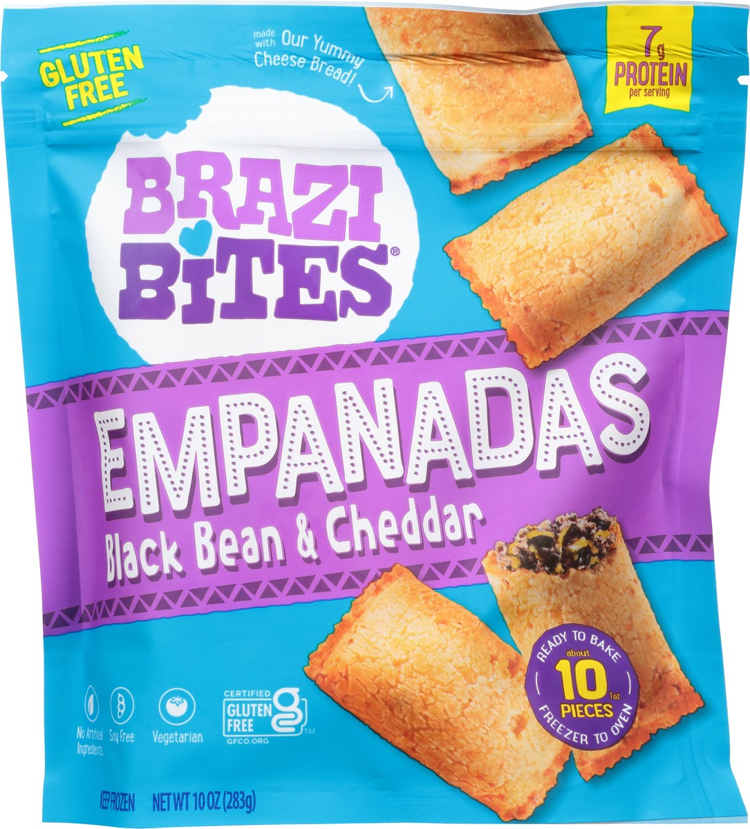 slide 1 of 12, Brazi Bites Black Bean & Cheddar Empanadas 10 oz, 10 oz