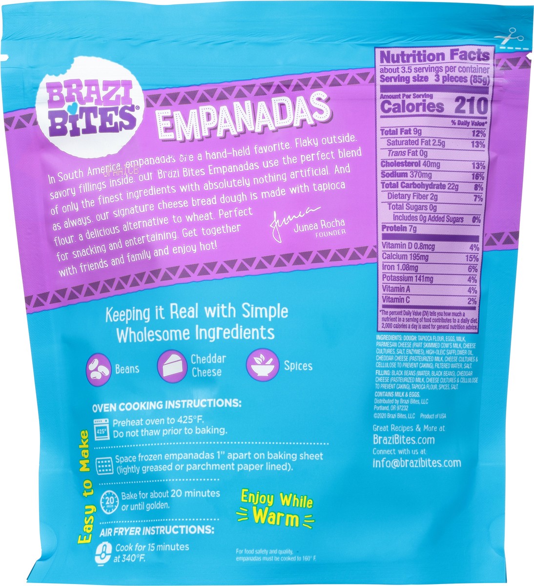 slide 6 of 12, Brazi Bites Black Bean & Cheddar Empanadas 10 oz, 10 oz