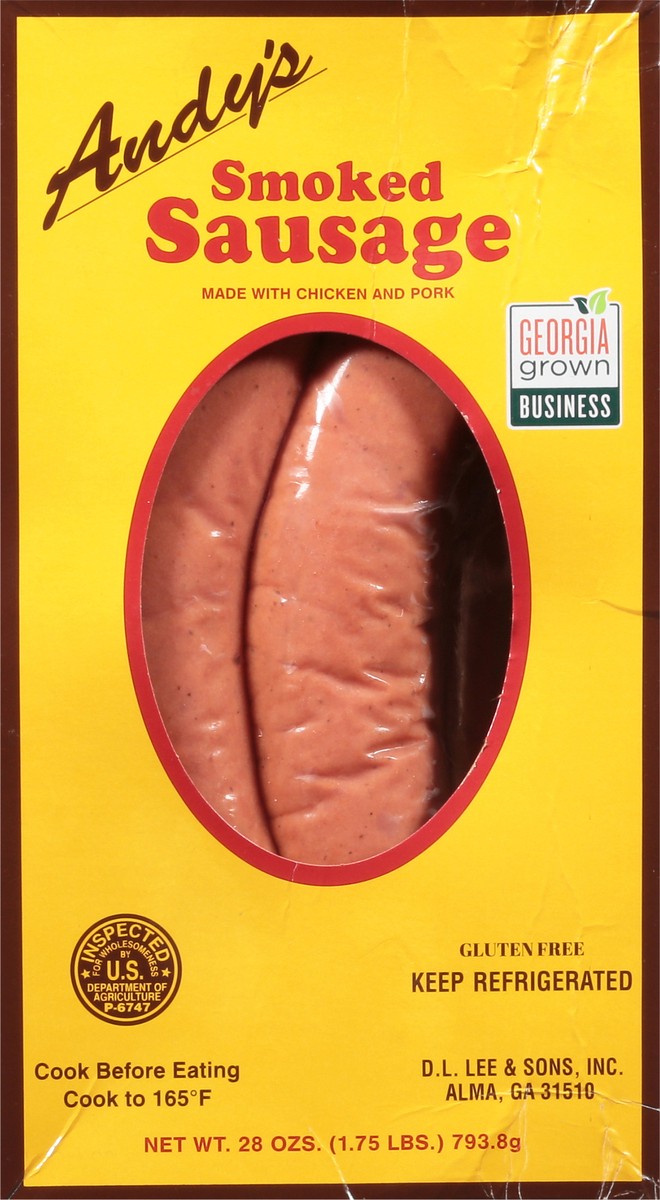 slide 5 of 9, Andy's Smoked Sausage, 28 oz