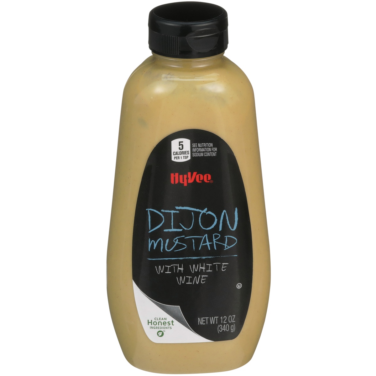slide 1 of 1, Hy-vee Dijon Mustard With White Wine, 12 oz