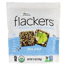 Flackers Organic Plant-Based Flax Seed Sea Salt Crackers 5 oz