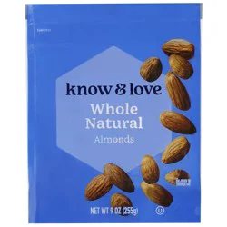 know & love Whole Natural Almonds 9 Ounces