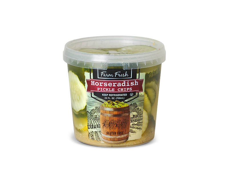 slide 1 of 1, Farm Fresh Horseradish Pickle Chips, 24 fl oz