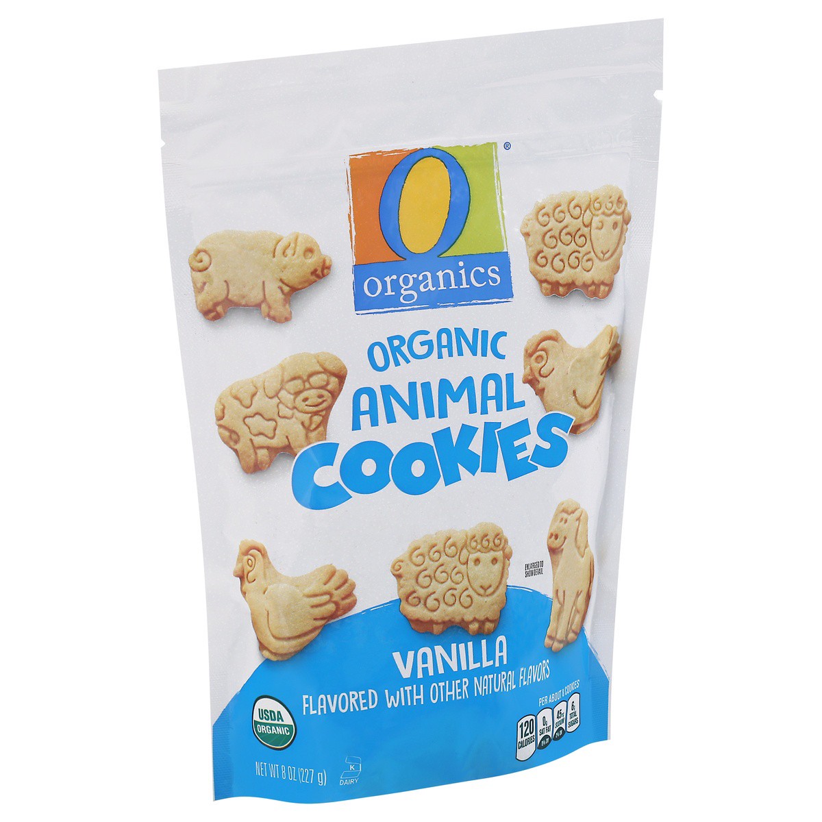 slide 9 of 9, O Organics Cookies Animal Vanilla, 8 oz