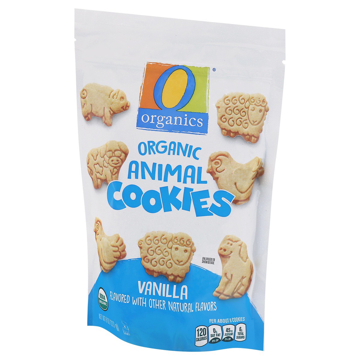 slide 7 of 9, O Organics Cookies Animal Vanilla, 8 oz
