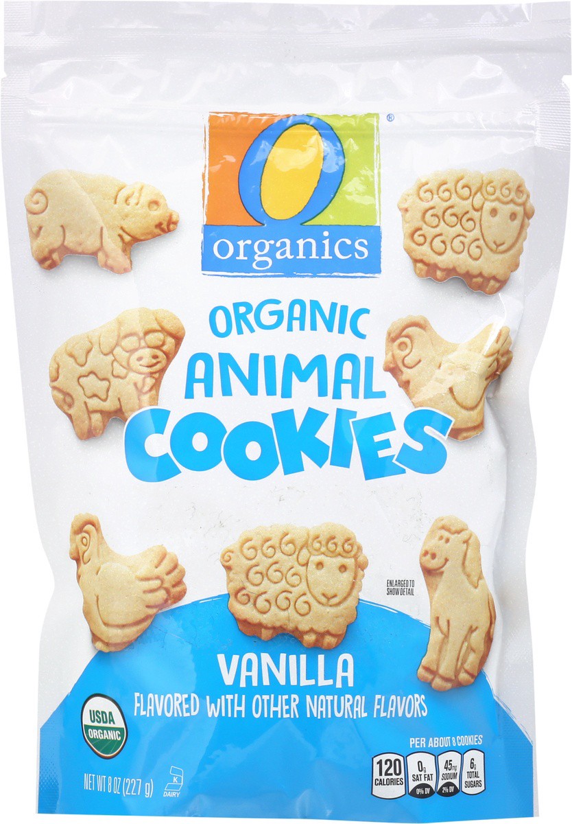 slide 6 of 9, O Organics Cookies Animal Vanilla, 8 oz