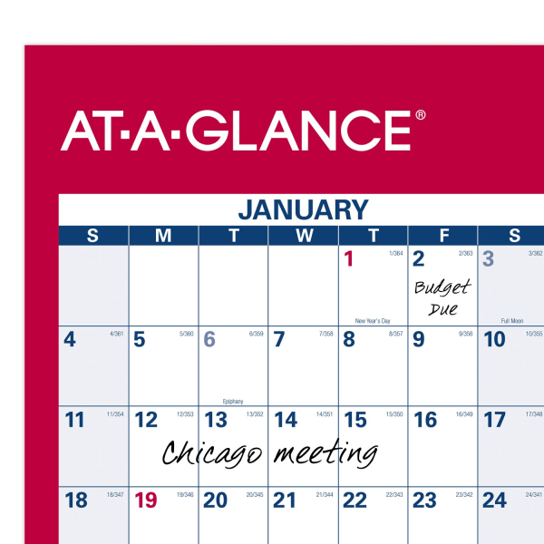 slide 5 of 7, AT-A-GLANCE® 2026 Vertical Horizontal Reversible Erasable Yearly Wall Calendar, Small, 12"" x 16"", 1 ct
