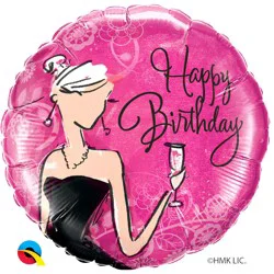 Birthday Black Dress 18 Foil balloon