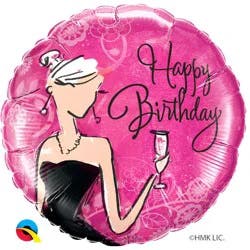 Birthday Black Dress 18 Foil balloon