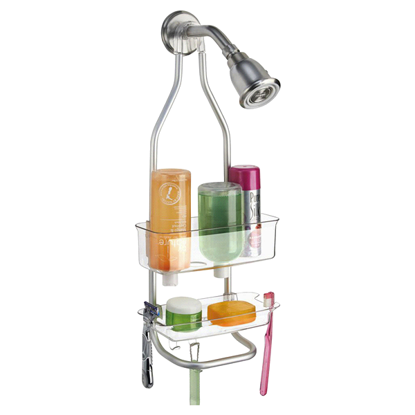 slide 1 of 1, Interdesign Zia Rust Proof Aluminium Bathroom Shower Caddy, 1 ct