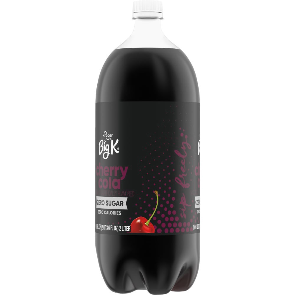 slide 3 of 4, Big K Zero Sugar Cherry Cola Soda - 2 liter, 2 liter