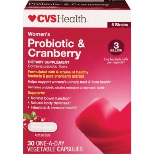 slide 1 of 1, CVS Health Women's Probiotic & Cranberry Capsules, 30ct, 30 ct