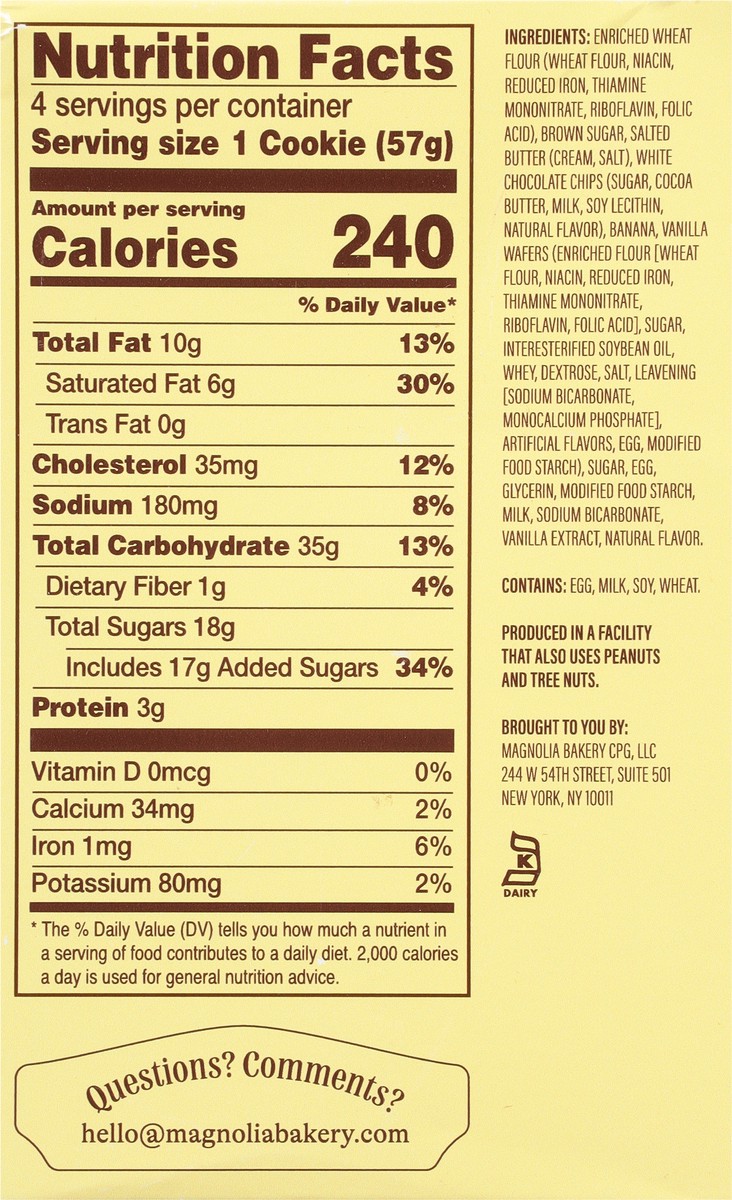 slide 11 of 13, Magnolia Bakery Classic Banana Pudding Cookies 4 - 2 oz Cookies, 4 ct