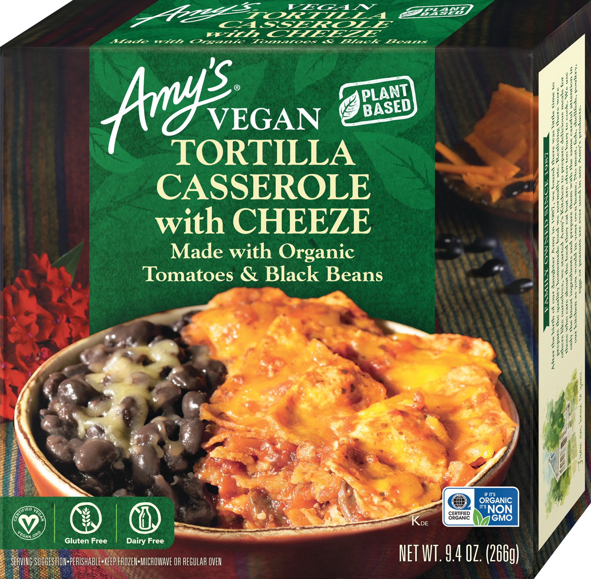 slide 1 of 7, Amy's Kitchen Vegan Tortilla Casserole Bowl, 9.4 oz