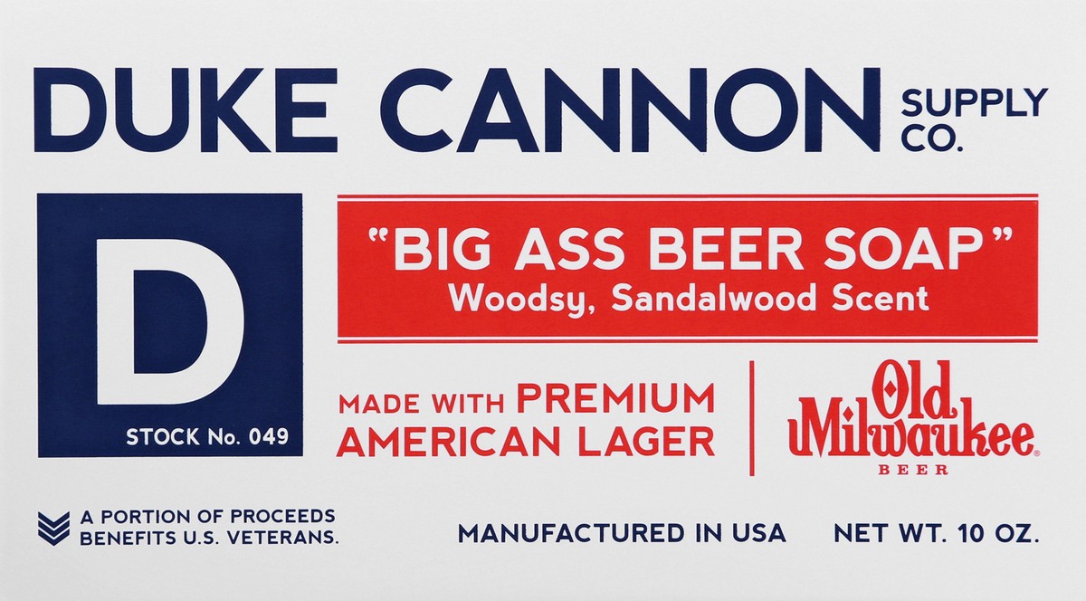 slide 1 of 8, Duke Cannon Old Milwaukee Big A Beer Soap, 10 oz