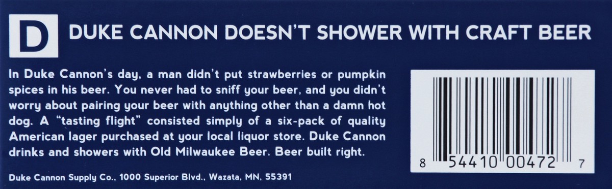 slide 3 of 8, Duke Cannon Old Milwaukee Big A Beer Soap, 10 oz